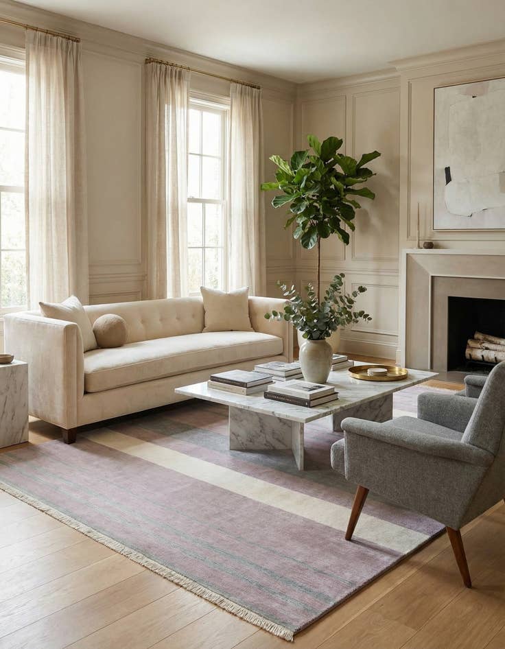 Detail image of 6' 7 x 9' 10  Hand Knotted Darya Wool Rug