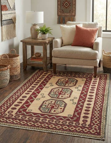 3' 2 x 5' Hand Knotted Afghan Akhche Wool Rug
