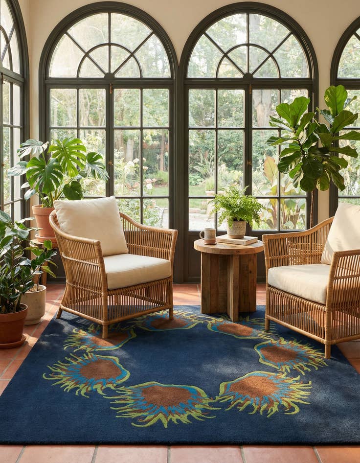 Detail image of 7' 6 x 7' 6 Luna Square Rug