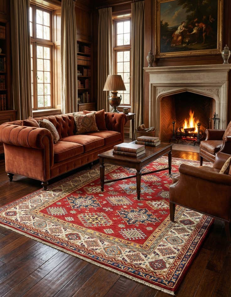 Detail image of 5' 5 x 7' 11 Kazak Wool Rug