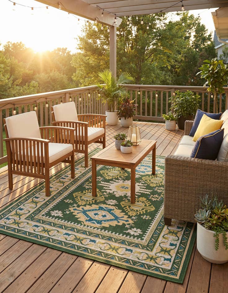 Detail image of 7' 10 x 10'  Washable Baja Indoor / Outdoor Rug