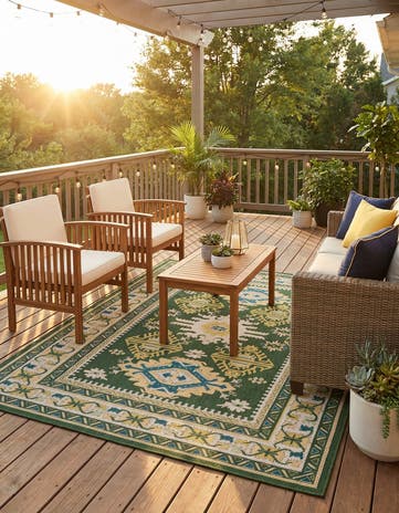 7' 10 x 10' Easy-Clean Baja Indoor / Outdoor Rug