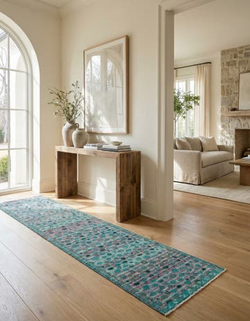 3' 1 x 15' 9 Hand Knotted Darya Wool Runner Rug