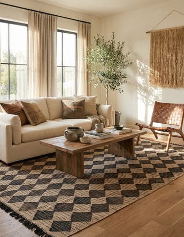 5' x 6' 4 Hand Woven Kilim Modern Wool Rug