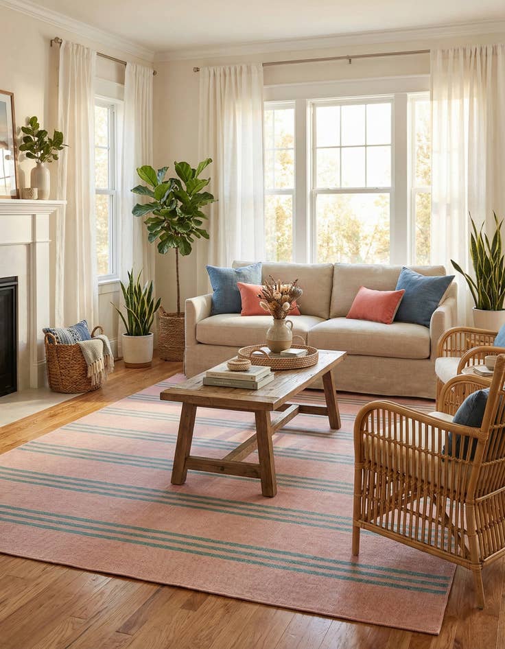 Detail image of 7' x 10' Easy-Clean Jill Zarin Anguilla Indoor / Outdoor Rug