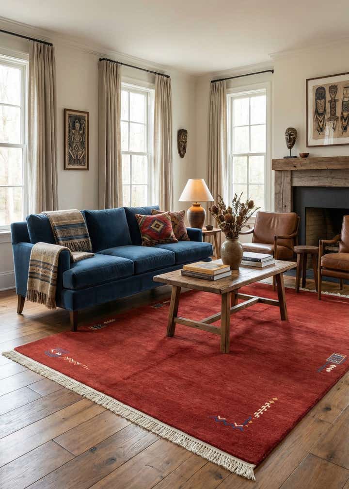 5' 7 x 7' 9 Hand Knotted Nepal Wool Rug