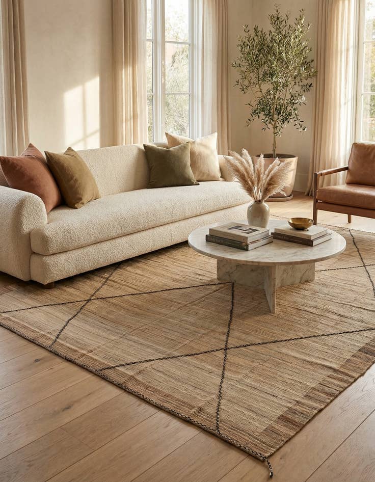 Detail image of 10' 9 x 11' 10  Hand Knotted Moroccan Wool Rug