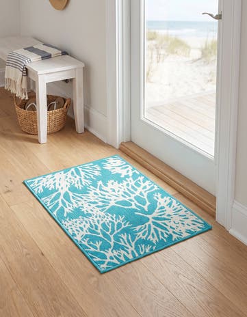 2' x 3' Easy-Clean Coastal Indoor / Outdoor Rug