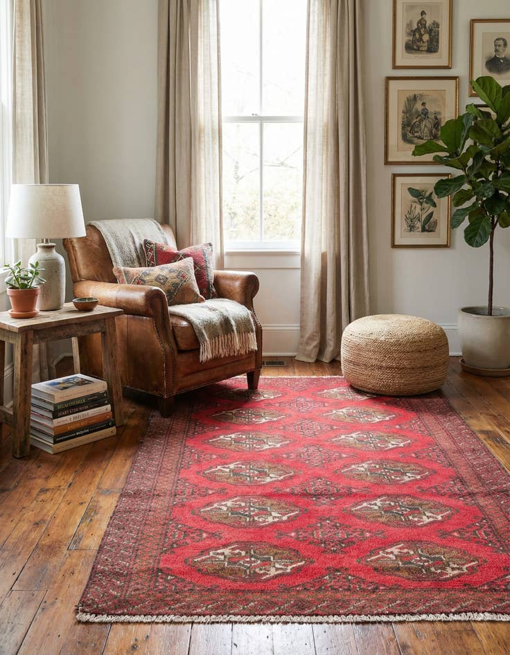 Detail image of 3' x 4' 3  Hand Knotted Ultra Vintage Persian Wool Rug