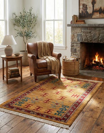 2' 7 x 4' 1 Hand Knotted Ziegler Wool Rug