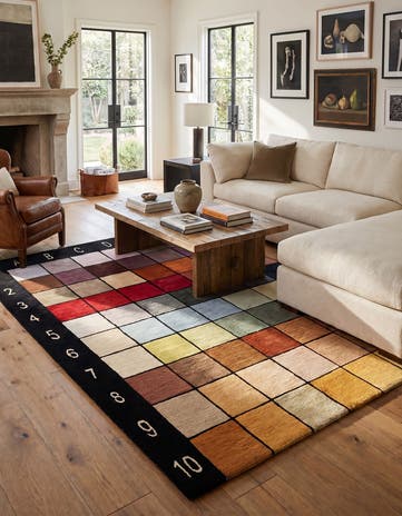 4' 9 x 6' 7 Hand Knotted Tibet Wool Rug