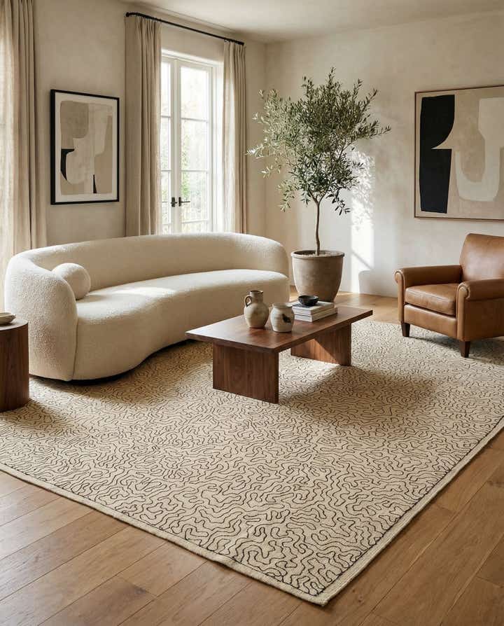 8' 4 x 9' 7 Hand Woven Kilim Suzani Wool Rug