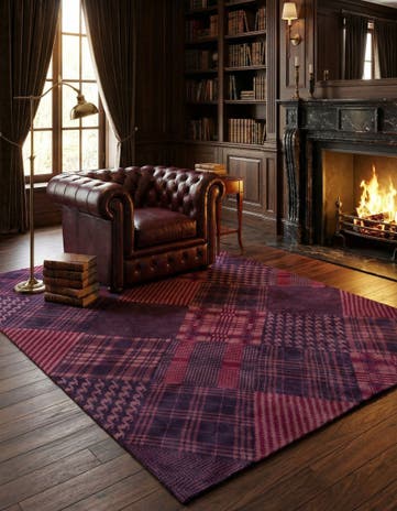 8' x 9' 9 Modern Manshu Wool Rug