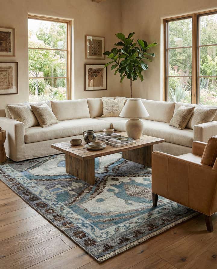 8' x 10' 7 Hand Knotted Moroccan Wool Rug