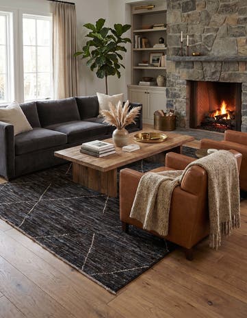 5' 2 x 7' 7 Hand Knotted Moroccan Wool Rug