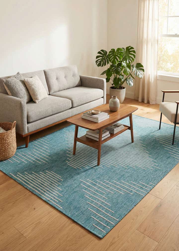 5' 3 x 8' Easy-Clean Modern Indoor / Outdoor Rug