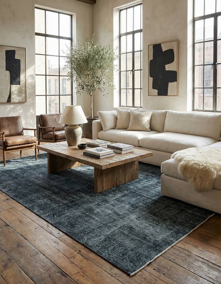 Detail image of 5' 10 x 9' 9 Ultra Vintage Wool Rug