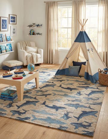7' 10 x 10' Hand Woven Chenille Jute Rug