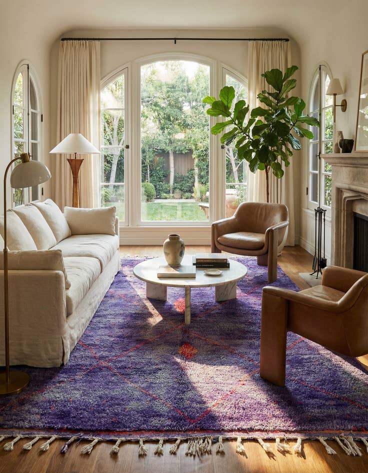 Detail image of 5' 4 x 8'  Hand Knotted Moroccan Wool Rug