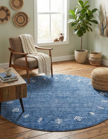 7' 10 x 7' 10 Gabbeh Round Rug