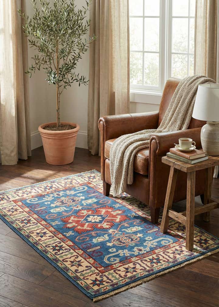 2' 9 x 4' 1 Hand Knotted Kazak Rug