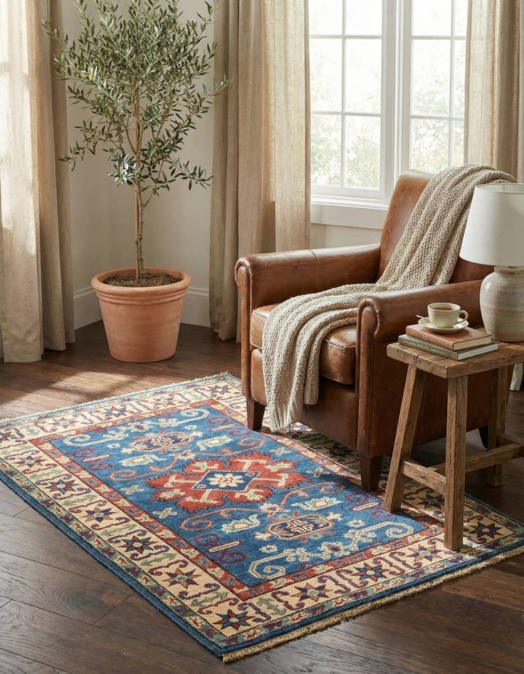 Detail image of 2' 9 x 4' 1 Hand Knotted Kazak Rug