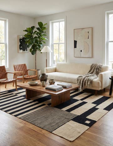 5' 6 x 7' 10 Hand Woven Kilim Modern Wool Rug