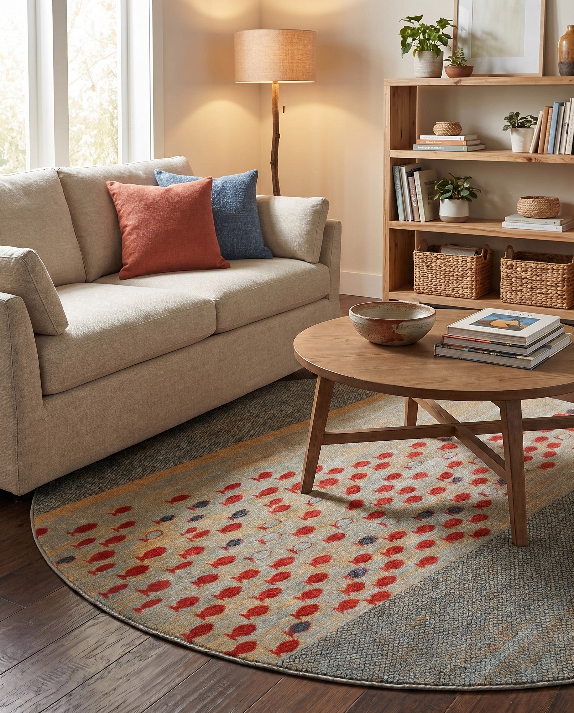 8' x 8' Kashkuli Gabbeh Round Rug