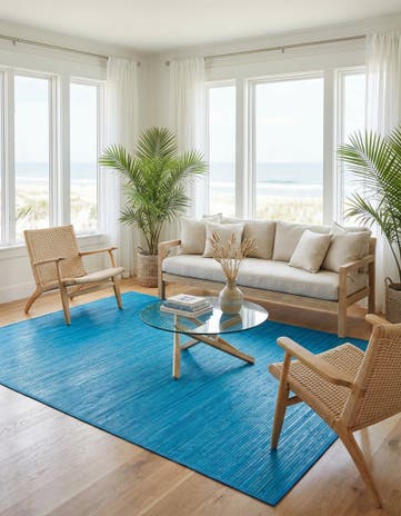 Blue Bamboo Rug