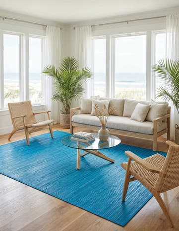 Blue Bamboo Rug