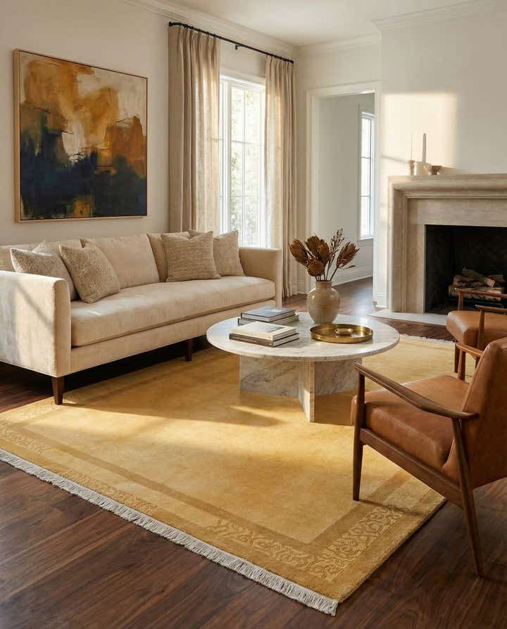 5' 7 x 7' 10 Hand Knotted Darya Wool Rug