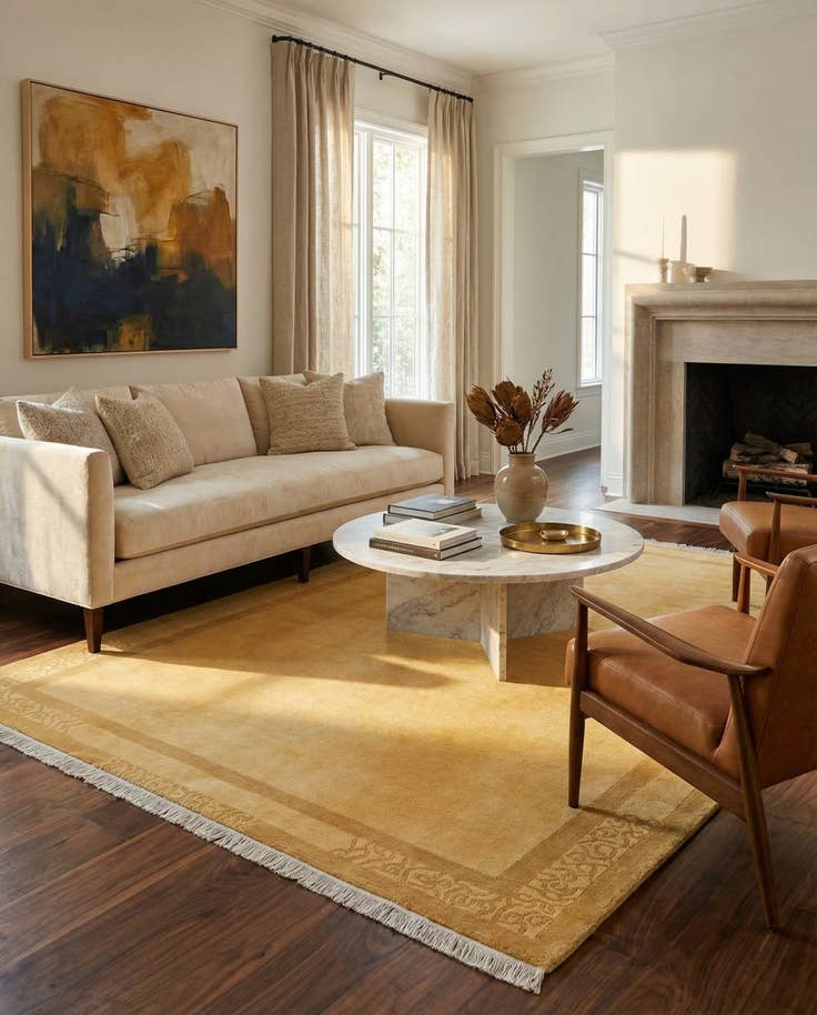 Detail image of 5' 7 x 7' 10 Hand Knotted Darya Wool Rug