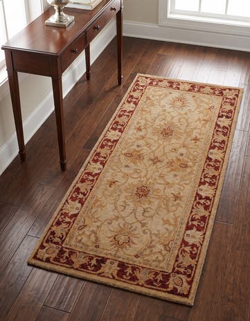 2' 4 x 4' 7 Hand Knotted Ziegler Runner Rug