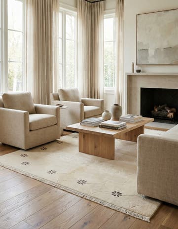 5' 1 x 6' 6 Hand Knotted Darya Wool Rug