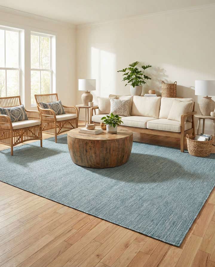 7' x 10' Easy-Clean Solid Indoor / Outdoor Rug