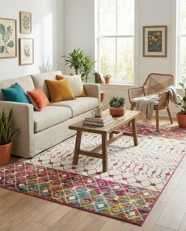  6' x 9' Moroccan Trellis Rug