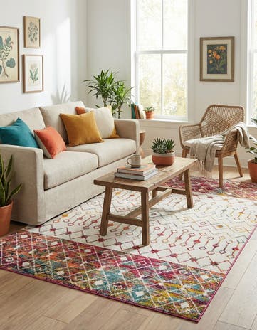 6' x 9' Moroccan Trellis Rug