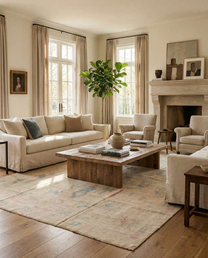 9' 9 x 14' Hand Knotted Oushak Wool Rug