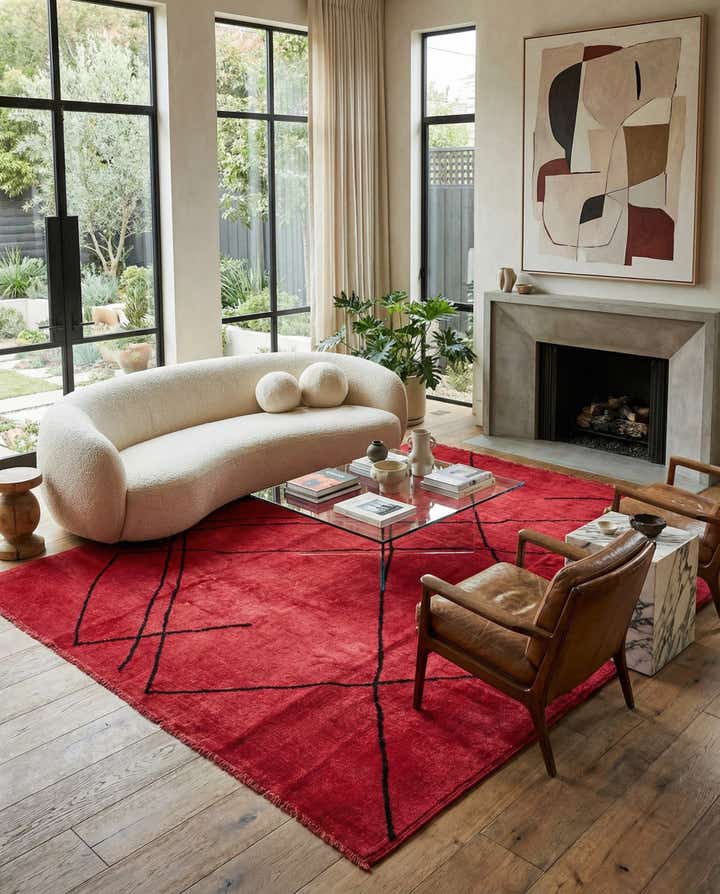 9' 3 x 11' 7 Hand Knotted Moroccan Wool Rug
