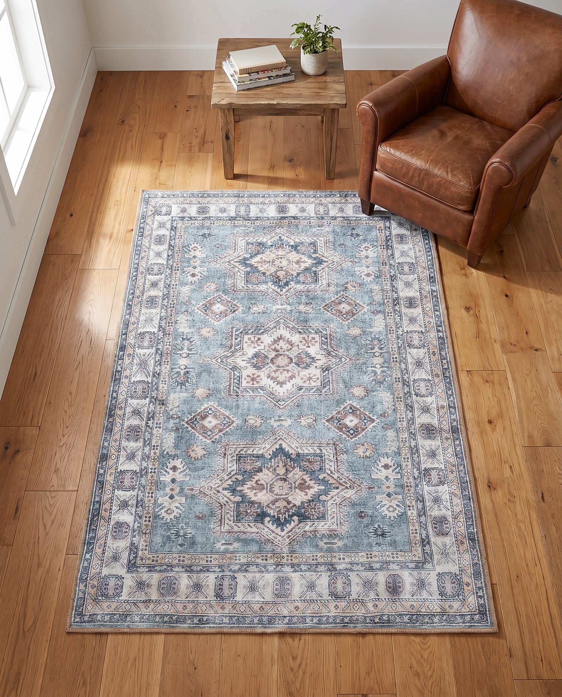 4' 1 x 6' 1 Washable Timeless Rug