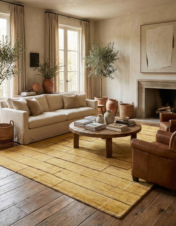 Detail image of 5' 1 x 6' 6 Juma Wool Rug