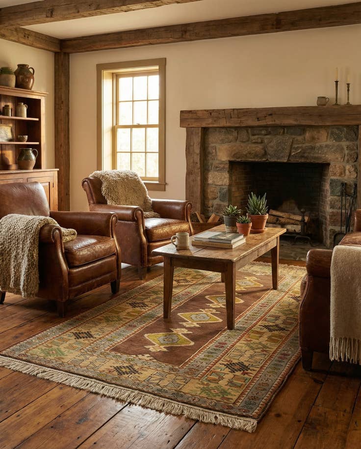 Detail image of 3' 9 x 6' 9 Hand Knotted Kars Oriental Wool Rug