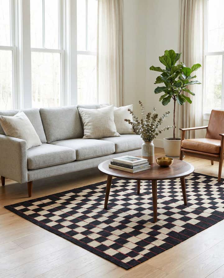 4' 1 x 5' 10 Hand Woven Kilim Modern Wool Rug