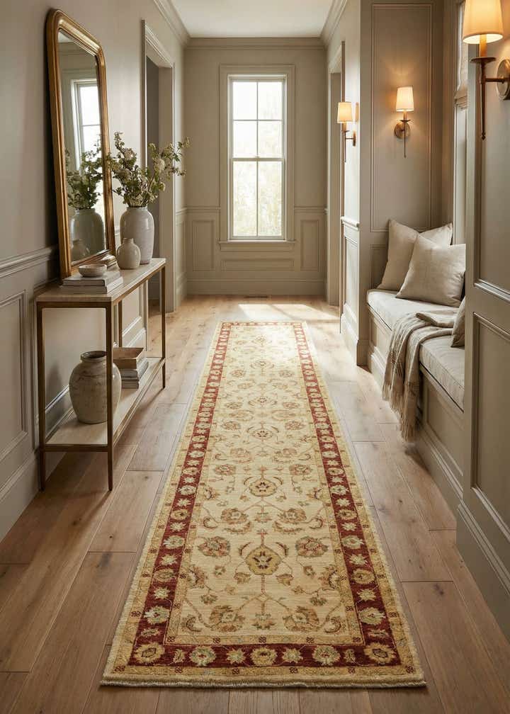 2' 9 x 11' 1 Hand Knotted Peshawar Ziegler Runner Rug