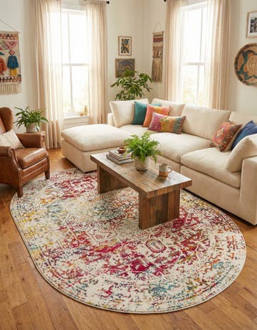 Light Multi Arlington Oval Rug