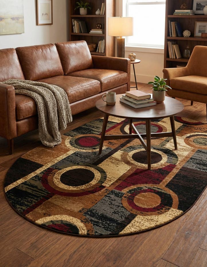 5' 3 x 8' Cafe Oval Rug