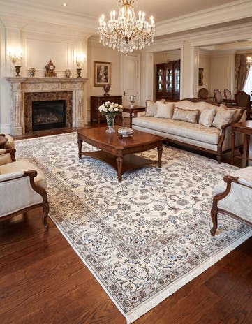 6' 9 x 10' Hand Knotted Nain Rug