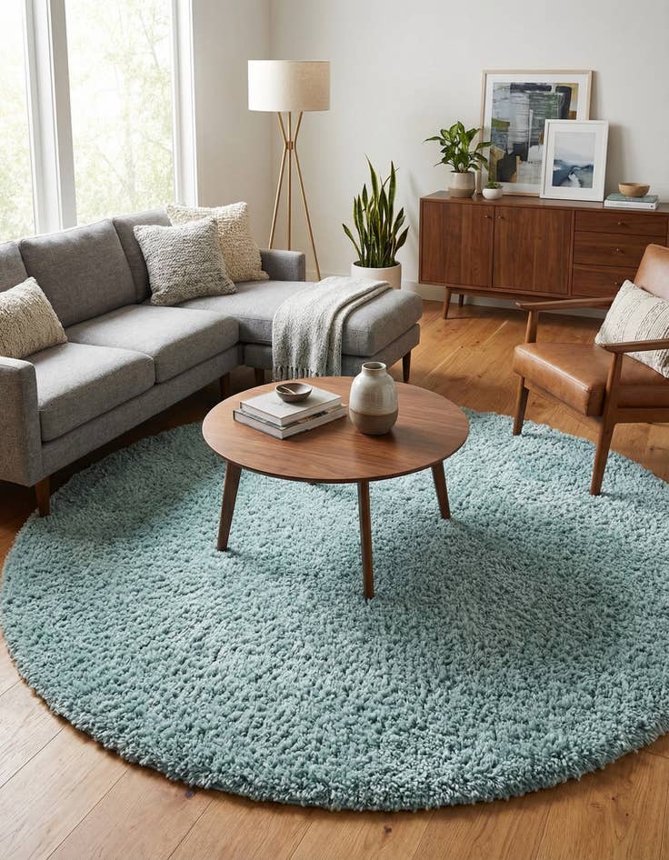 Detail image of 10' x 10' Zermatt Shag Round Rug