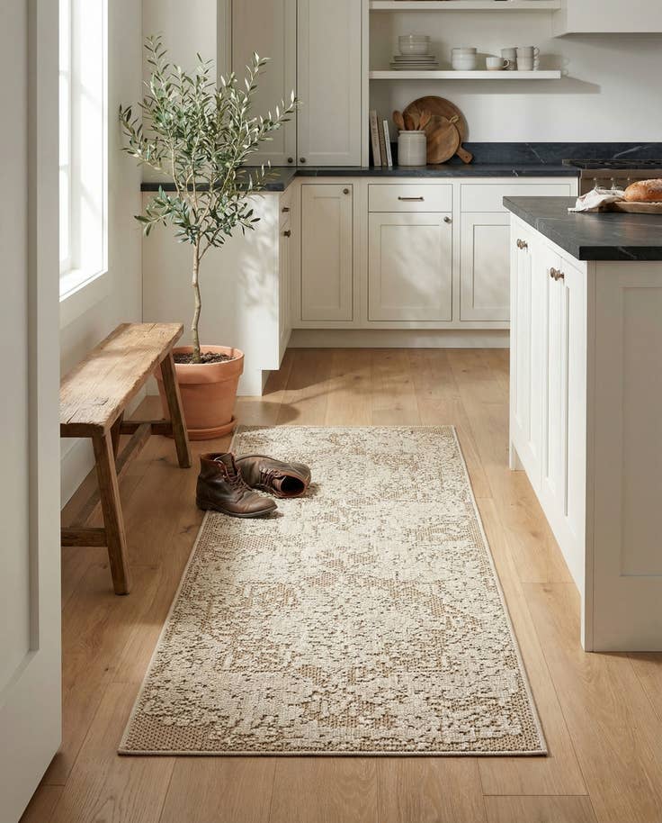 Detail image of 2' x 6' 1 Easy-Clean Traditional Indoor / Outdoor Runner Rug