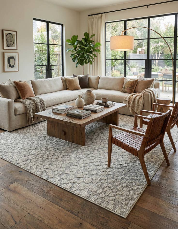 Detail image of 10' x 14' 1  Washable Safari Indoor / Outdoor Rug